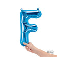 Foil Balloon Letter F Blue Air-Fill Only