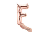 Foil Balloon Letter F Rose Gold Air-Fill Only