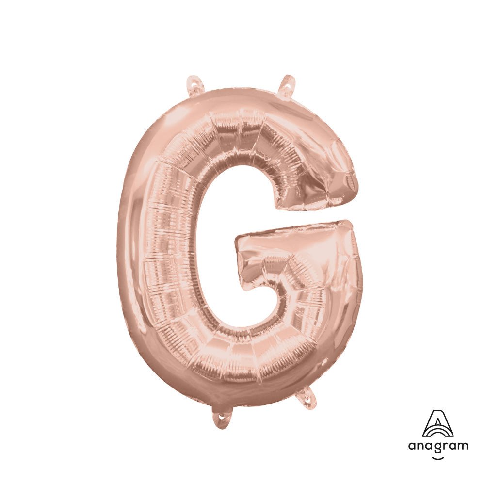 Foil Balloon Letter G Rose Gold