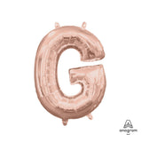 Foil Balloon Letter G Rose Gold