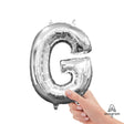 Foil Balloon Letter G Silver 16 Inch