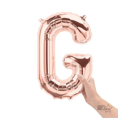 Foil Balloon Letter G Rose Gold