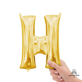 Foil Letter H Gold Balloon