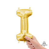 Foil Letter I Balloon Gold 16 Inch