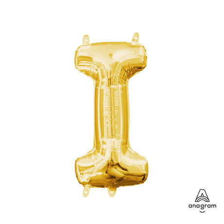 Foil Letter I Balloon Gold 16 Inch
