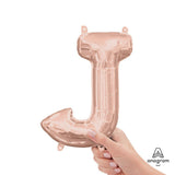 Foil Balloon Letter J Rose Gold