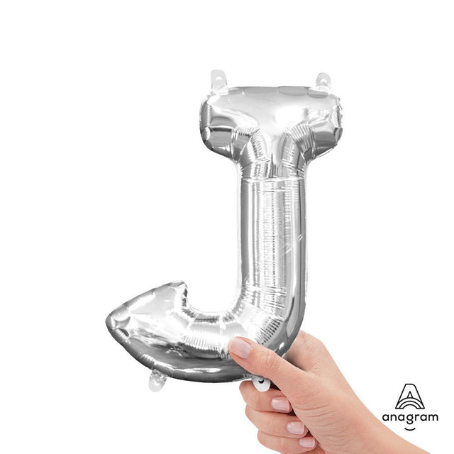 Letter J Silver Foil Balloon