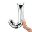 Letter J Silver Foil Balloon