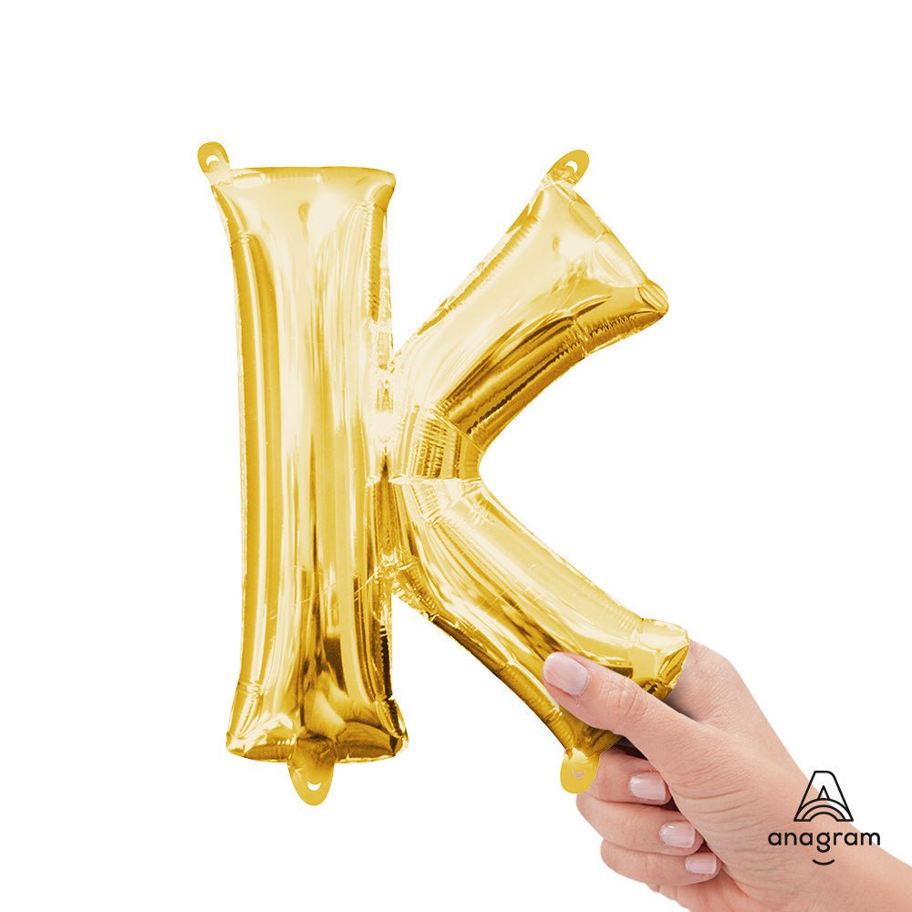 Gold Foil Letter K Balloon