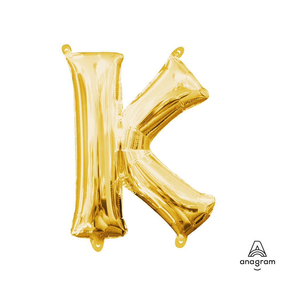 Gold Foil Letter K Balloon
