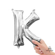 Foil Letter K Silver Balloon