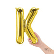 Foil Balloon Letter K Gold Air-Fill Only