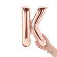 Foil Balloon Letter K Rose Gold