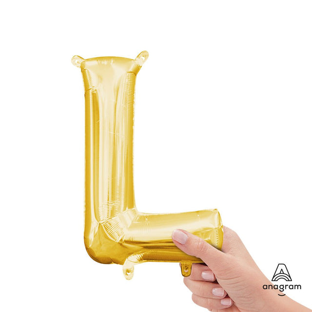 Foil Balloon Letter L Gold 16 Inch