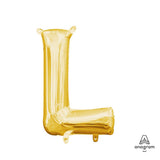 Foil Balloon Letter L Gold 16 Inch