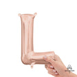 Foil Balloon Letter L Rose Gold