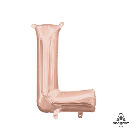 Foil Balloon Letter L Rose Gold