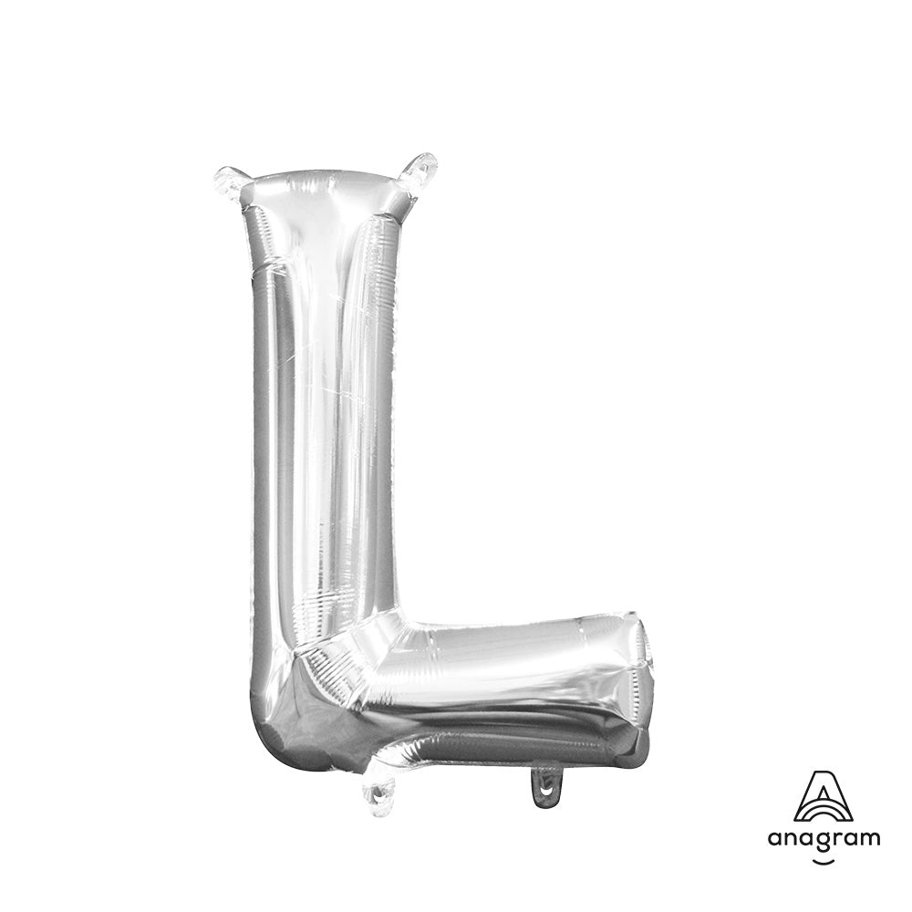 Foil Balloon Letter L Silver 16 Inch