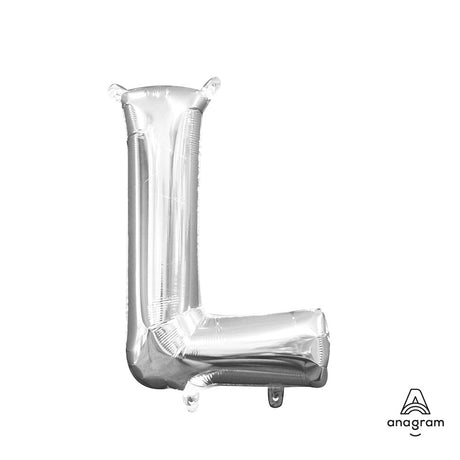 Foil Balloon Letter L Silver 16 Inch