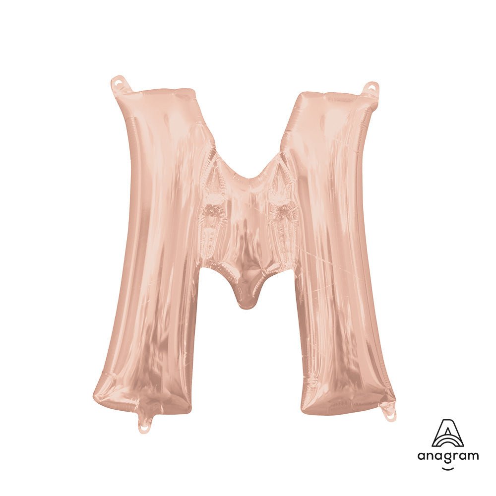 Foil Balloon Letter M Rose Gold