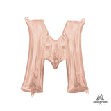 Foil Balloon Letter M Rose Gold