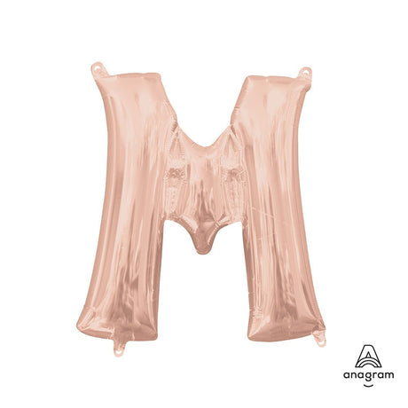 Foil Balloon Letter M Rose Gold