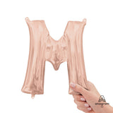Foil Balloon Letter M Rose Gold
