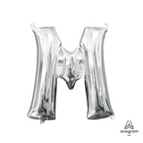 Foil Letter M Silver Balloon