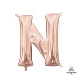 Foil Balloon Letter N Rose Gold 16 Inch