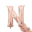 Foil Balloon Letter N Rose Gold 16 Inch