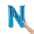Foil Balloon Letter N Blue Air-Fill Only