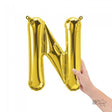 Letter N Gold Foil Balloon