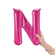 Foil Balloon Letter N Magenta