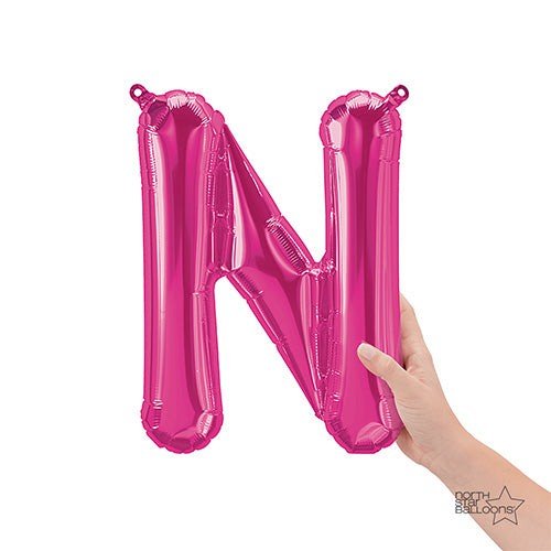 Foil Balloon Letter N Magenta