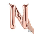 Letter N Foil Balloon - Rose Gold
