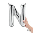Letter N Silver Foil Balloon