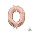 Foil Balloon Letter O Rose Gold