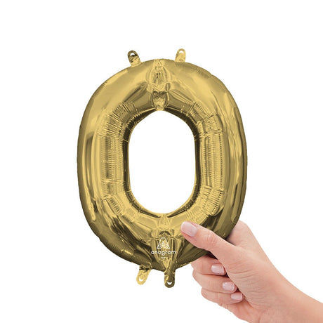 Foil Balloon Letter O White Gold