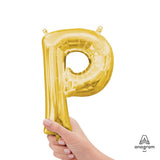 Foil Balloon Letter P Gold 16 Inch