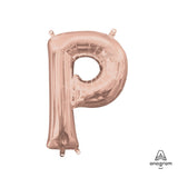 Foil Balloon Letter P Rose Gold