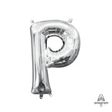 Foil Balloon Letter P Silver 16 Inch
