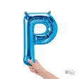Foil Balloon Letter P Blue Air-Fill Only