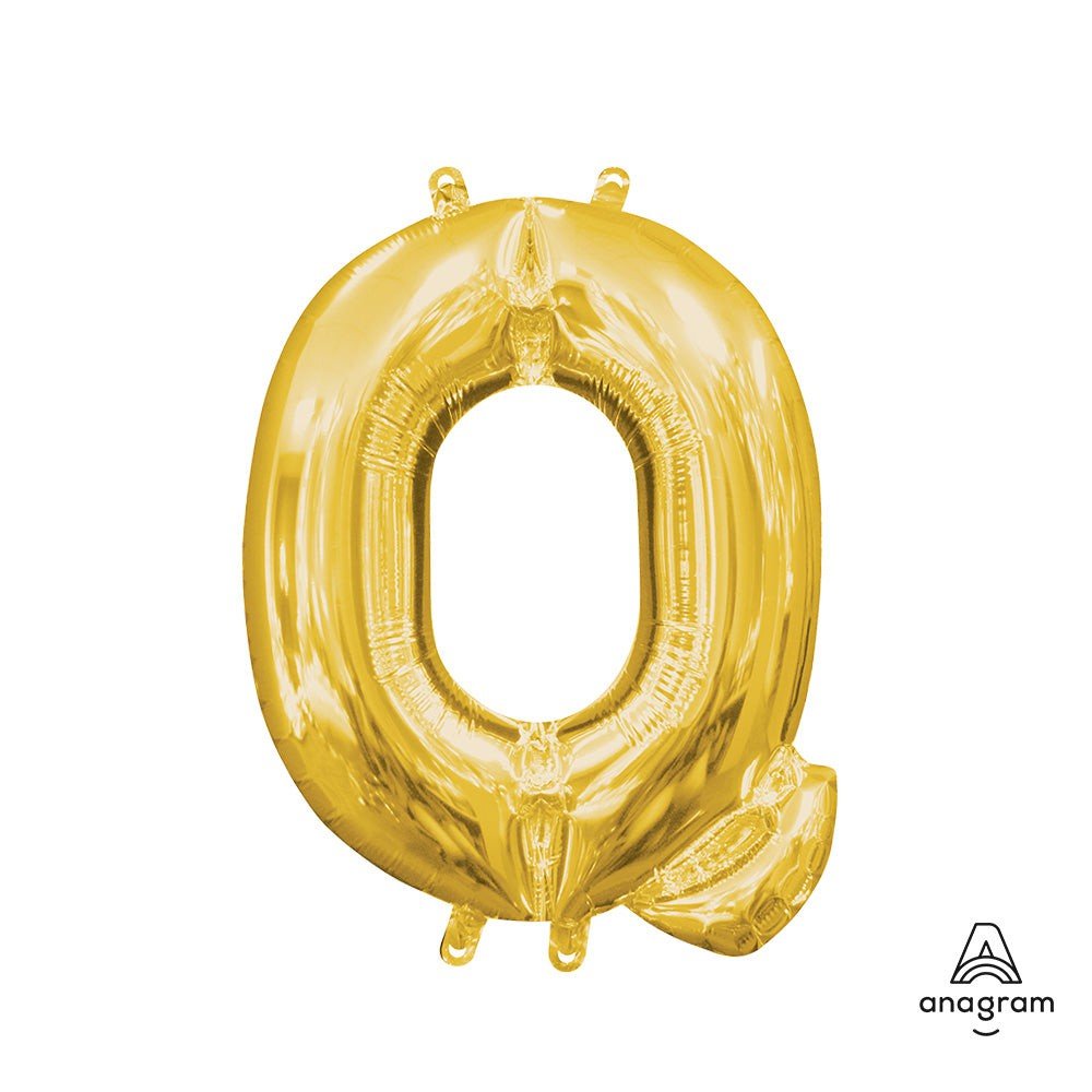 Foil Letter Q Balloon Gold 16 Inch
