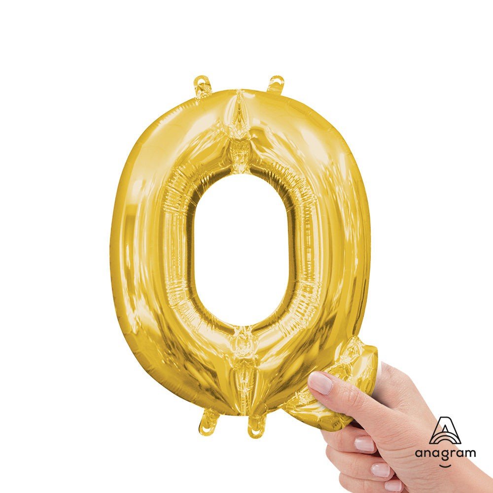 Foil Letter Q Balloon Gold 16 Inch