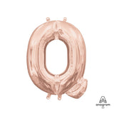 Foil Balloon Letter Q Rose Gold 16 Inch