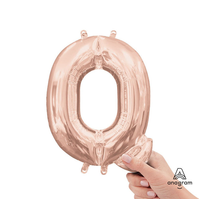 Foil Balloon Letter Q Rose Gold 16 Inch