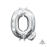 Foil Letter Q Silver Balloon