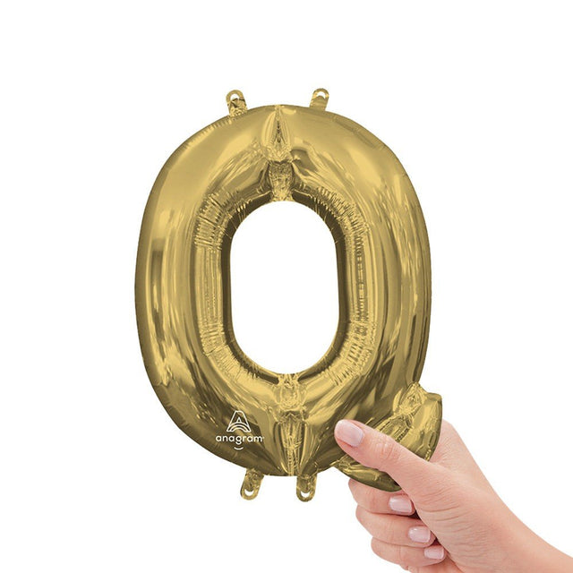 Foil Balloon Letter Q White Gold