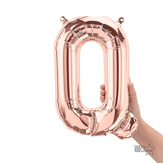 Foil Balloon Letter Q Rose Gold 16 Inch