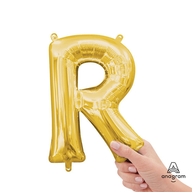 Foil Balloon Letter R Gold 16 Inch